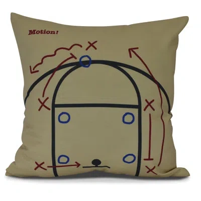 E By Design Goals, Gourds, And Gatherings Square Pillow Cover And Insert In Gold