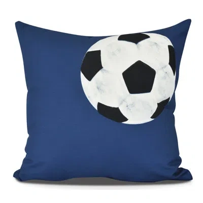 E By Design Goals, Gourds, And Gatherings Square Pillow Cover & Insert In Navy Blue