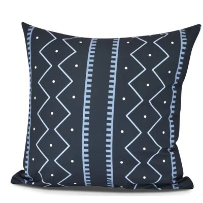 E By Design Goals, Gourds, And Gatherings Square Pillow Cover & Insert In Navy Blue