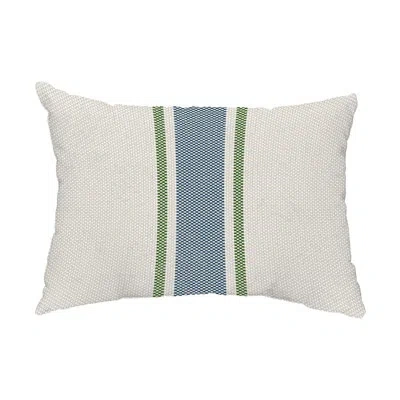 E By Design Grain Sack Outdoor Rectangular Pillow Cover & Insert In Blue