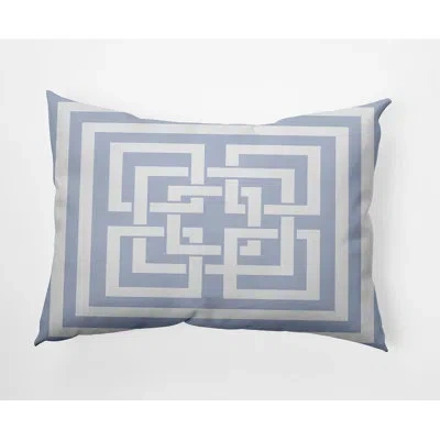 E By Design Greek New Key Greek New Key Rectangular Pillow Cover & Insert In Blue