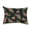 E By Design Greenery Outdoor Rectangular Pillow Cover And Insert In Black