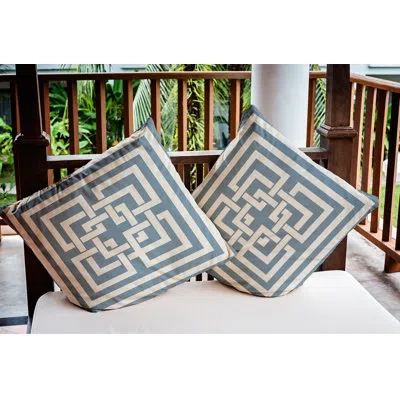 E By Design Greig Pillow Cover & Insert Pg1221 In Dusty Smoke