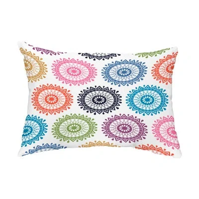 E By Design Groovy Outdoor Rectangular Pillow Cover & Insert In Teal