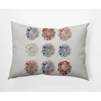 E By Design Gypsy Floral  Indoor/outdoor Lumbar Throw Pillow In Red
