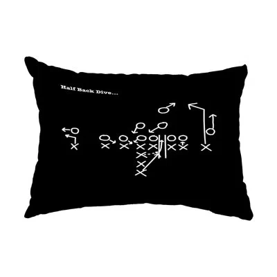 E By Design Half Back Dive Rectangular Lumbar Pillow In Black