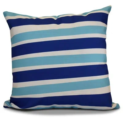 E By Design Hanukkah 2016 Decorative Holiday Striped Pillow Cover & Insert In Royal Blue