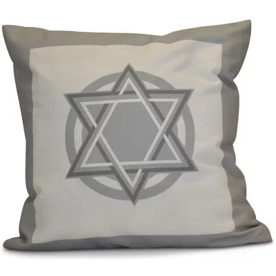 E By Design Hanukkah 2016 Decorative Square Pillow Cover & Insert In Gray