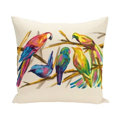 E By Design Happy Birds Outdoor Square Pillow Cover & Insert