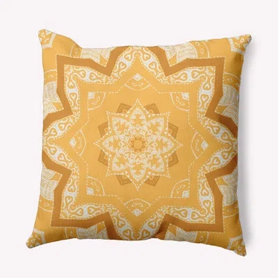 E By Design Happy Hippy Polyester Throw Square Indoor/outdoor Pillow Cover & Insert