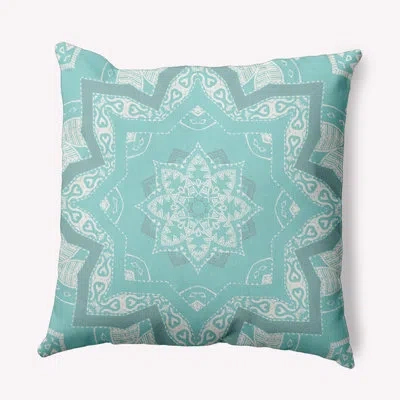 E By Design Happy Hippy Polyester Throw Square Indoor/outdoor Pillow Cover & Insert