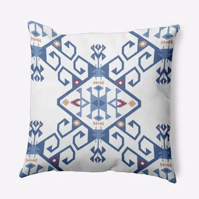 E By Design Happy Hippy Square Pillow Cover And Insert In Blue
