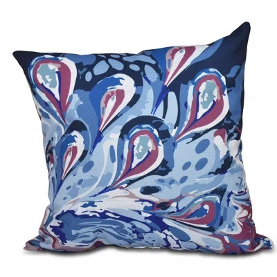 E By Design Happy Hippy Square Pillow Cover & Insert In Blue
