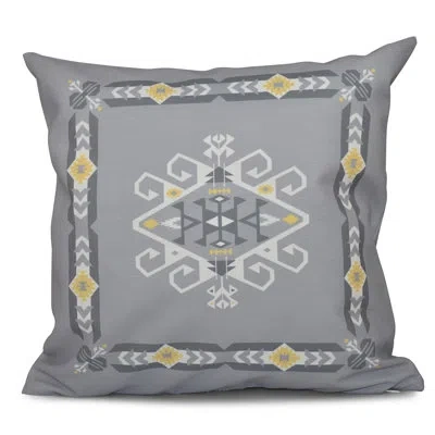 E By Design Happy Hippy Square Pillow Cover & Insert In Gray