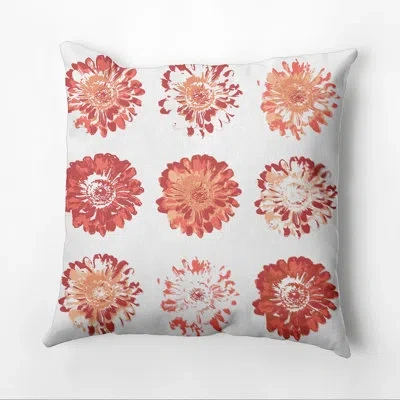 E By Design Happy Hippy Square Pillow Cover & Insert In Orange