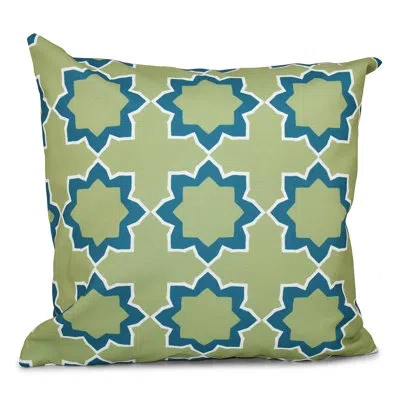 E By Design Happy Hippy Square Pillow Cover & Insert In Teal
