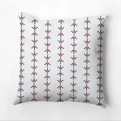 E By Design Happy Hippy Square Pillow In Orange