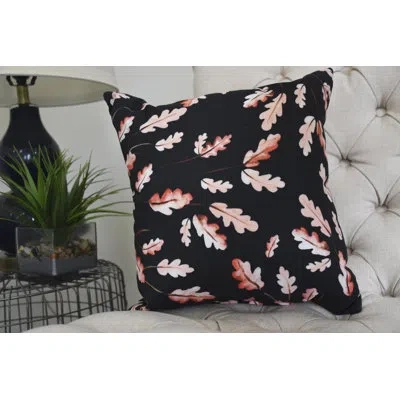 E By Design Harvest Square Pillow Cover & Insert In Black