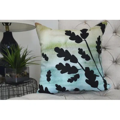 E By Design Harvest Square Pillow Cover & Insert In Blue,green