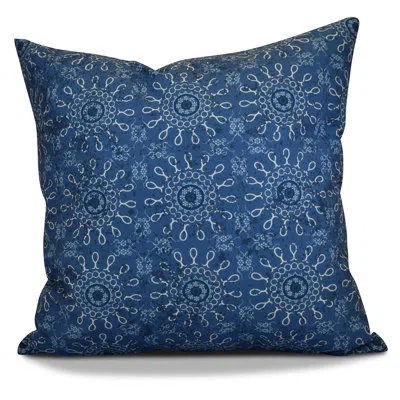 E By Design Hh Revival Outdoor Square Pillow Cover & Insert In Blue