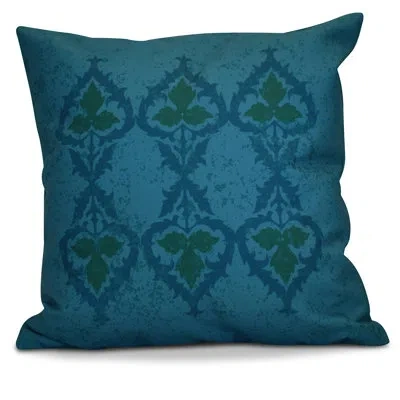 E By Design Hh Revival Square Outdoor Pillow In Blue