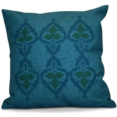 E By Design Hh Revival Square Pillow In Blue