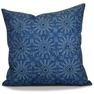 E By Design Hh Revival Square Pillow Cover & Insert In Blue