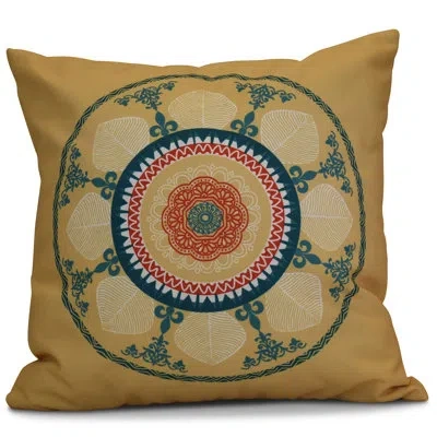 E By Design Hh Revival Square Pillow In Gold