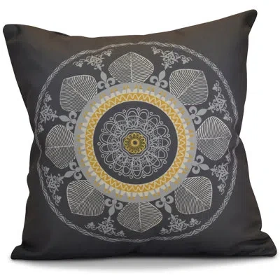 E By Design Hh Revival Square Pillow In Gray