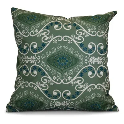 E By Design Hh Revival Square Pillow In Green
