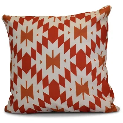 E By Design Hh Revival Square Pillow In Orange