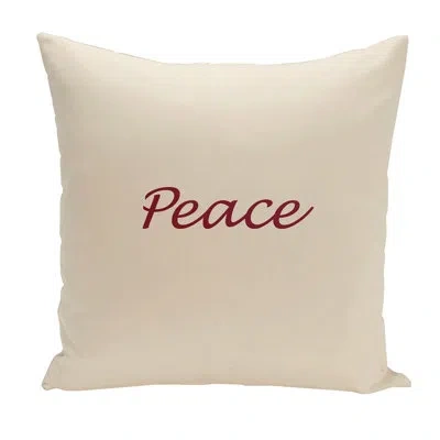 E By Design Holiday Brights Peace Square Pillow Cover & Insert