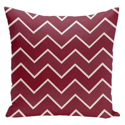 E By Design Holiday Brights Square Pillow Cover And Insert In Cranberry,mulled Wine