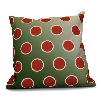 E By Design Holiday Bubbly Decorative Outdoor Square Pillow Cover & Insert In Green