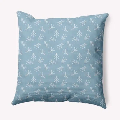 E By Design Holiday Cheer Throw Square Indoor/outdoor Pillow In Ice