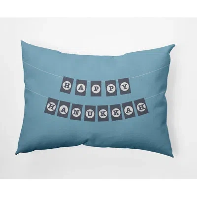 E By Design Holiday Essence Lumbar Rectangular Indoor/outdoor Pillow In Ice