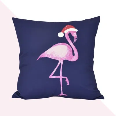 E By Design Holiday Essence Snow Bird Outdoor Square Pillow Cover & Insert