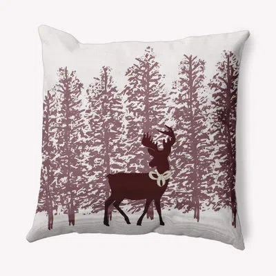 E By Design Holiday Essence Throw Square Indoor/outdoor Pillow In Christmas Burgundy