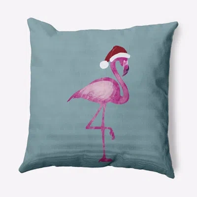 E By Design Holiday Essence Throw Square Indoor/outdoor Pillow In Pink,blue,red