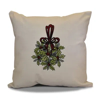 E By Design Holiday Wishes Square Pillow In Green