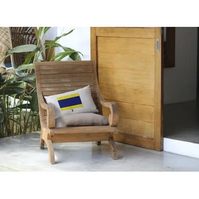 E By Design Husted D Letter Lumbar Pillow