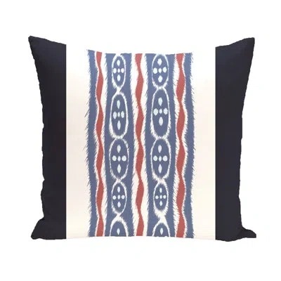 E By Design Ikat Ribbon Outdoor Pillow Cover & Insert In Bewitching