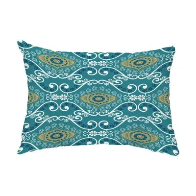 E By Design Illuminate Outdoor Rectangular Pillow Cover & Insert In Blue