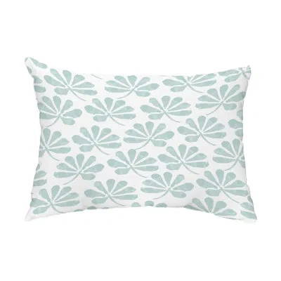 E By Design Ina Outdoor Rectangular Pillow Cover & Insert In Aqua