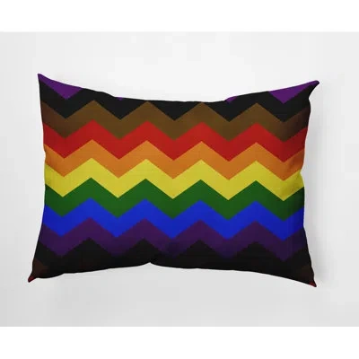 E By Design Inclusive Pride Chevron Decorative Throw Pillow In No In Black;brown;multi
