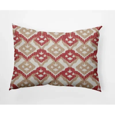 E By Design Indoor/outdoor Lumbar Throw Pillow In Red