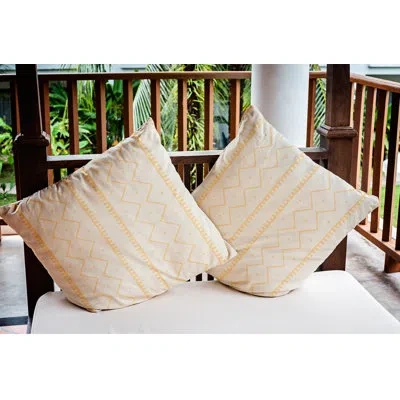 E By Design Indoor/outdoor Throw Pillow In Corn Yellow