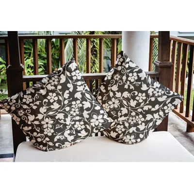 E By Design Indoor/outdoor Throw Pillow In Pepper