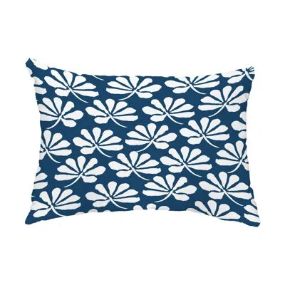 E By Design Ingrid Indoor/outdoor Lumbar Pillow Cover & Insert In Blue