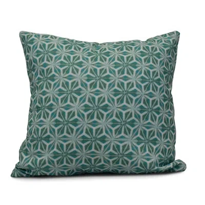 E By Design Intercoastal Waterway Outdoor Square Pillow Cover & Insert In Aqua